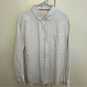 Oxford Men’s Luxury Collection White Button Down Shirt Size Large Tall